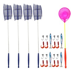 Sun Fine 4人家庭鱒魚山鯽魚釣魚竿組, 混色