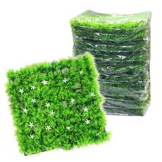 조아트 바닥 블록 인조 꽃 연결형 잔디 화이트 25 x 25 cm, 10개