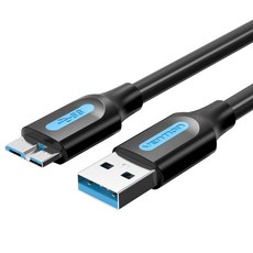 벤션 USB3.0 A to 마이크로 B 고속 케이블, 1개, 0.25m