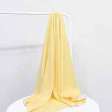 나비손길 두툼한 컬러 인터록 마감 쉬폰 원단, 26스위트레몬