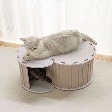 파스텔펫 반려동물 펠트 S형 터널 숨숨집, 베이지, 1개