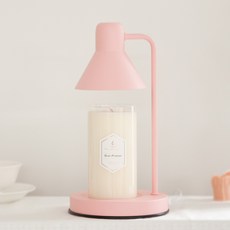 the Sweet Candle 香氛蠟燭+香氛蠟燭融蠟燈 白色+燈泡 2入, Baby Powder, 粉色