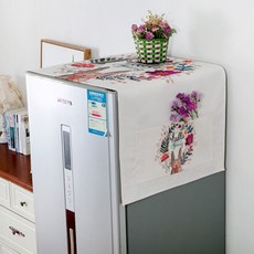 페어링 북유럽풍1 냉장고 방수 덮개 커버, 꽃무늬 D