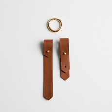 yarna 가죽 가방 여밈 고리 O링 세트, 카멜, 1세트 카멜, 1세트