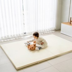 메이튼 베이비 틈새없는 제로갭 2단 폴더매트, 크림