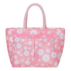 JHCompany JCP 대용량 간편 휴대 데이지 패턴 보냉백, 핑크