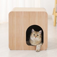 고양이 네코야 스크래쳐 박스형, 브라운, 1개
