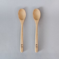 편백아트 편백 통원목 프리미엄 숟가락, 혼합색상, 2개, 단품