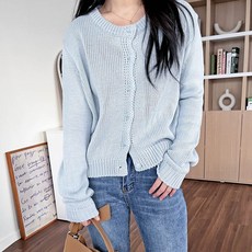여성용 라라온 로센티 심플 가디건