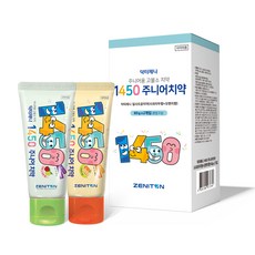 제니튼 닥터제니 1450 고불소 주니어치약 자두사과향 60g + 오렌지향 60g 세트, 120g, 1세트