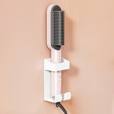 리빙공감 무타공 고데기거치대 욕실 정리 수납 걸이, 화이트, 1개