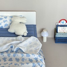 FRAMBOISE 兒童款Summer Cuddle人造絲涼感涼感薄被, 藍色