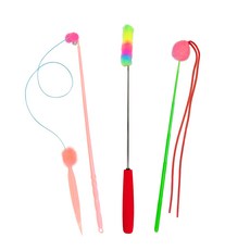 힐링타임 고양이 뷰리풀 낚시대 3종 세트, 랜덤발송, 1세트