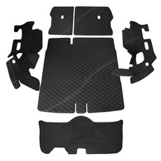 차팡 SS원단 트렁크매트 풀세트 + 도어매트 + 1열 하단 커버, 블랙 + 블랙, 현대 NX4 2021년 하이브리드(스피커 유), 현대