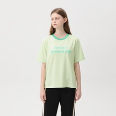 쥬시쥬디 여성용 제이 컬러 스트라이프 프린트 티셔츠 JVTS320F