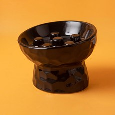 파스텔펫 반려동물 급체방지 세라믹 식기 FREE(14.8 x 11 cm), 블랙, 1개