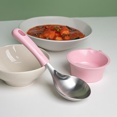 Bogen 不鏽鋼304迷你湯勺分菜勺組, 1個, 粉色