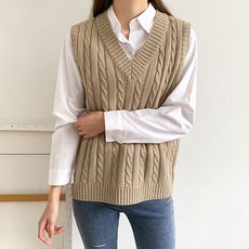 꽈배기니트조끼