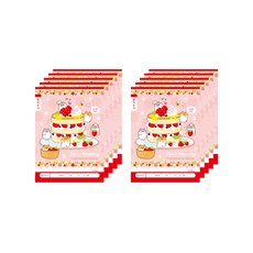 아이비스 여아용 초등1-2 받아쓰기 넓은칸 노트 햄스터 11063, 혼합색상, 10개