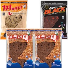 아쿠아 삼합 플러스 떡밥 세트 아쿠아택2 2p + 블랙 + 찐버거, 1세트