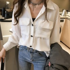 포플러앤씨 쿠퍼 포켓 블라우스