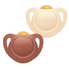 누크 For 네이처 라텍스 노리개젖꼭지 2종 세트, S3 (18~36개월), 파스텔마룬 +  베이지, 1세트 1세트, 파스텔마룬, 베이지, S3(18~36개월)