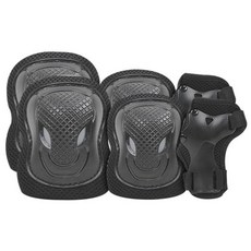 AIRWALK 成人直排輪護具組, 1組, 黑色的