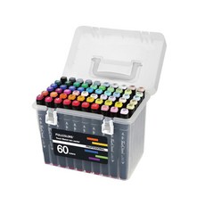 Fullcolors 全彩 YOUNG ART Touch Sweet 雙頭麥克筆 附透明外盒, 60色, 1組
