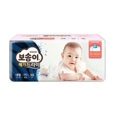 보솜이 메가드라이 팬티형 기저귀 여아용, 대형(L), 30매