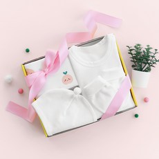 맘스네이처 유아용 오가닉 대나무 손수건 무지 퓨어 출산 선물 4종 세트