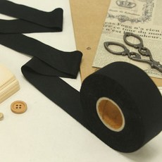 해피베어스 데일리 싱글 다이마루 바이어스 테이프 34mm, 1개, 블랙 1개, 블랙