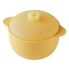 잼먹 실리콘 토핑 이유식 찜기 800ml, 옐로우, 1개, 단품