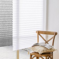 The Zari 黏貼式百葉窗2入, 可防風、防寒、保護隱私, 強力附著力，適用於所有季節 有效遮光和阻隔微小粉塵, 90*240cm, 白色