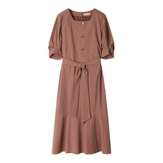 씨씨콜렉트 스퀘어 네크라인 벨티드 드레스 E212MSE135