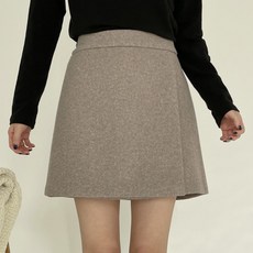 슈가펀 러넷 울 밴딩 미니 스커트