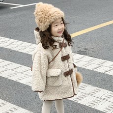 베이비맥스 아동용 올리아 뽀글이 후드 퍼코트