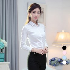 엘쏘 여성용 스탠다드 오피스룩 빅사이즈 긴팔 셔츠