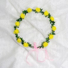 lilydress 玫瑰薄紗花冠 LFC24, 黃色