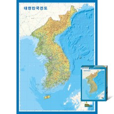 퍼즐갤러리 대한민국전도 직소퍼즐, 혼합색상, 500피스, 1개