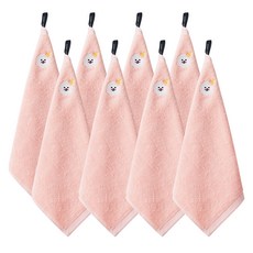 소프트터치 40수 마이독 고리수건, 핑크, 8개