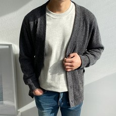 머시따 남성용 오버핏 골지 가디건