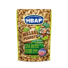 바프 넛츠 앤 스낵스 와사비맛 땅콩, 120g, 1개