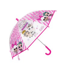 L.O.L Surprise 卡通圖案兒童雨傘, 粉色, 總長度68cm, 50cm