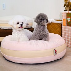 초코펫하우스 강아지 쿠션 마카롱 방석, 새콤달콤 딸기우유 핑크