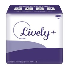 Lively 더마스킨 입는 오버나이트 대형 L, 1팩, 2개입