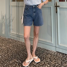 여자4부청반바지