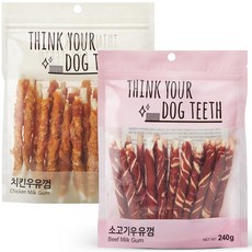 Think your dog teeth 스틱 치킨 24p + 소고기 20p 세트, 1세트, 치킨, 소고기