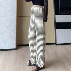 언헤브 조임끈 스트라이프 임부 팬츠