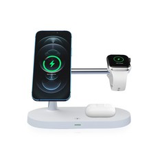 WINCO 3in1 멀티 무선충전기, 화이트, 1개