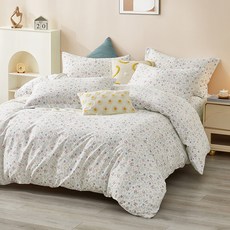 J-bedtime 床寢時光 台灣製絲柔棉雙人被套 P6930M 靜若蘭香 D(210 x 180cm)